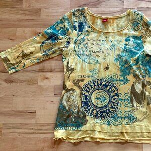 GLIDA  3/4 Sleeve Tee W/words of Wisdom